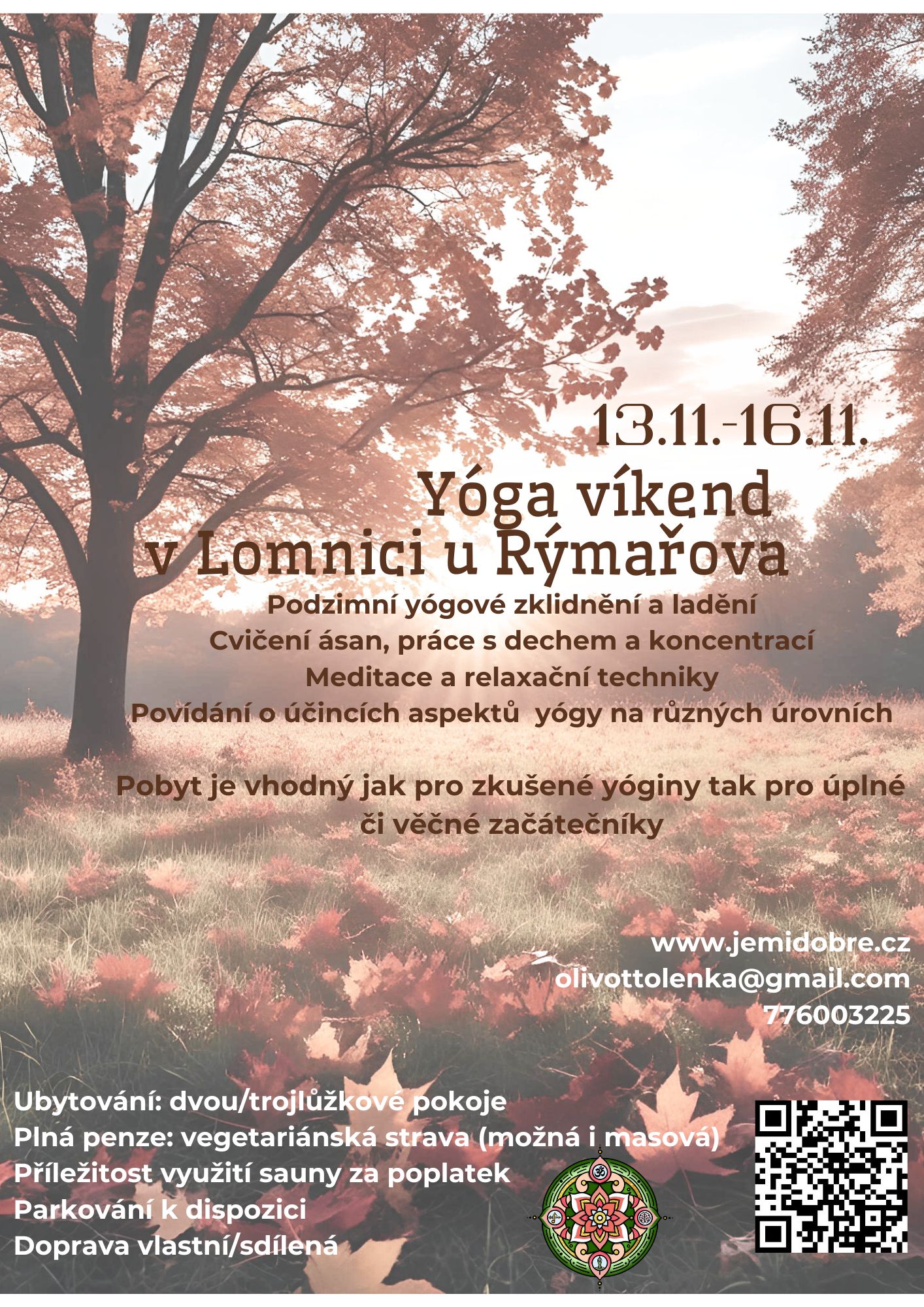 Yoga víkend v Lomnici u Rýmařova