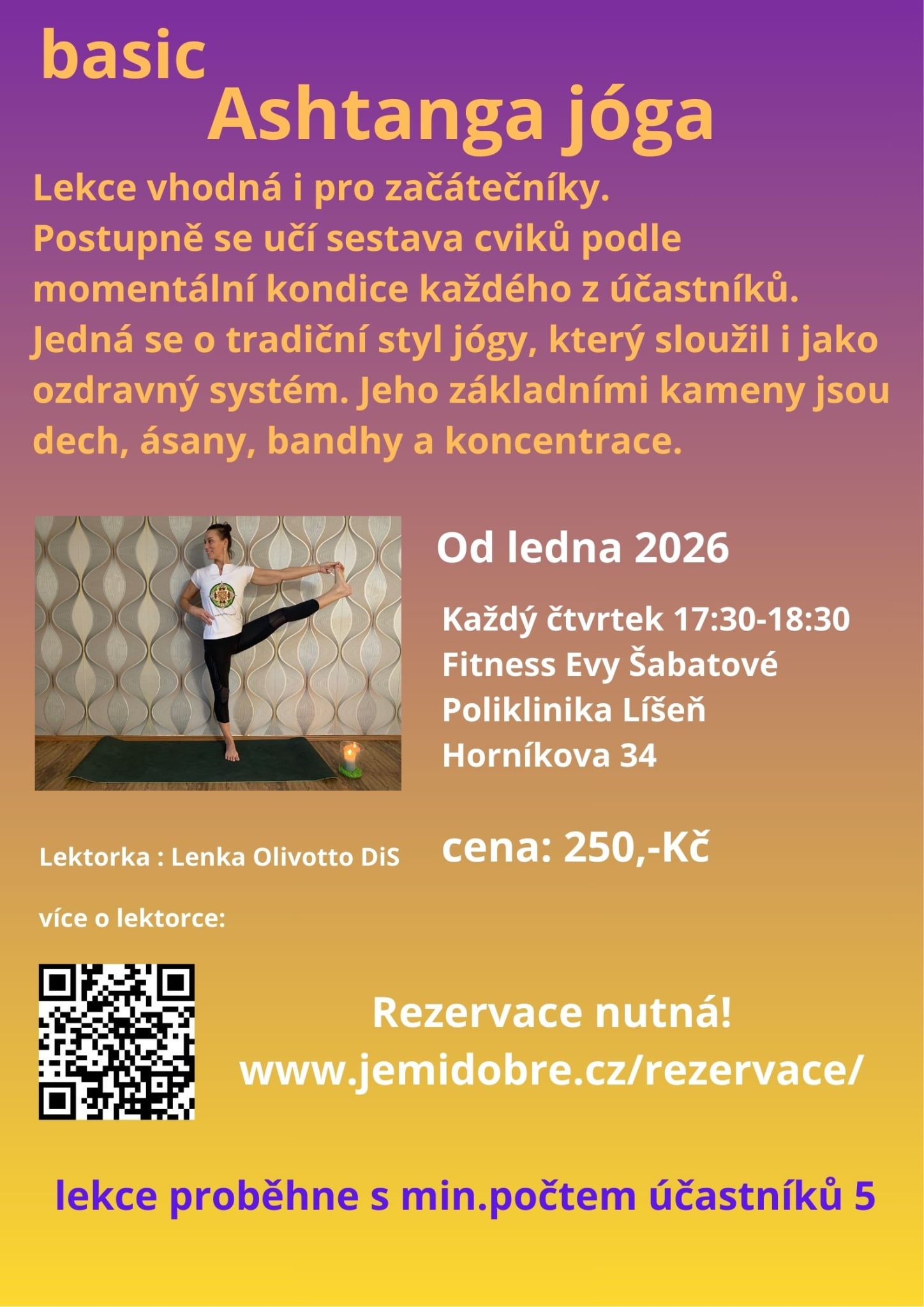 Leták Ashtanga jóga